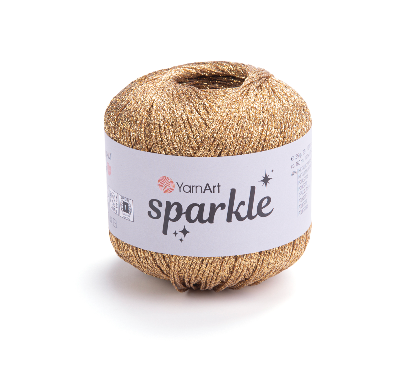 Metallic glitter yarn