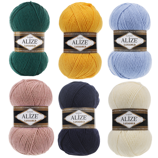 Knitting crocheting wool yarn Alize Lanagold